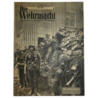 Die Wehrmacht, Nr.17, 12. agosto de 1942, Über die Barrikaden Straßenkampf en Rostow. Espenlaub militaria